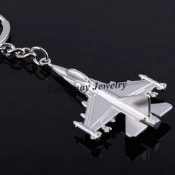 Metal F16 Fighter Plane Keychain Cool Battleplane Keyring For Military Fan 20pcs/Lot