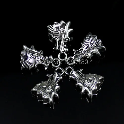 목걸이 팔찌 로프 커넥터용 코드 크림프 엔드 캡 버클 팁 7x12.5mm, 드래곤 걸쇠 16x25x10mm 10 개 K00522