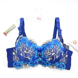 YANDW 6 Colors A B C D 70 75 80 85 bras Floral sexy push up women bra embroidery underwear lingerie cotton Elegant Quality