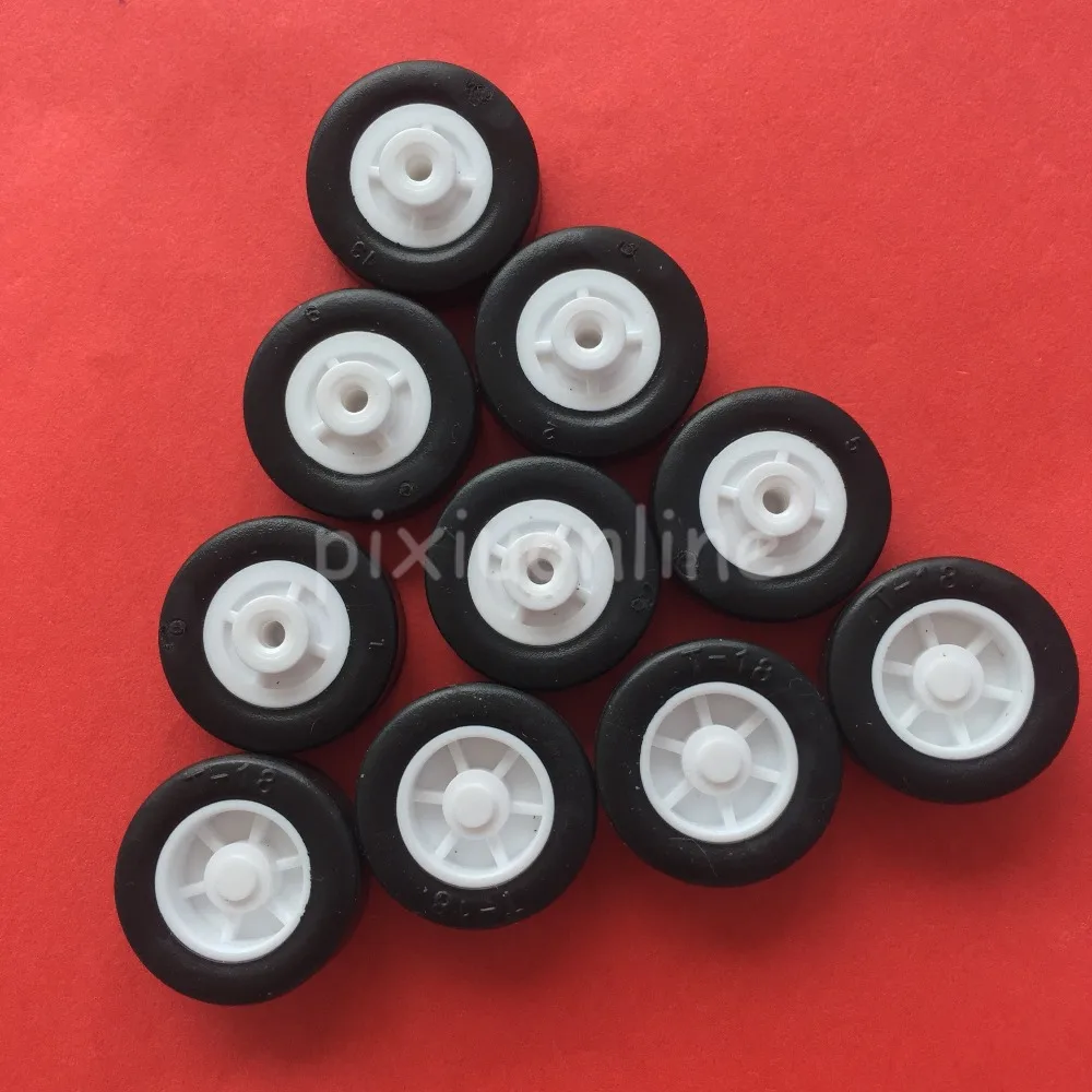 10 pz/lotto J579Y Smooth 2*18mm gomma modello auto ruota bambini studenti fai da te assemblare giocattoli