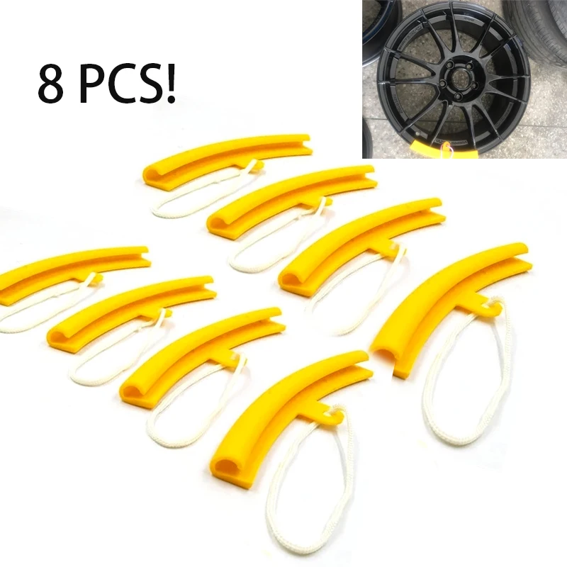 Newest 8 Pcs Tire Changer Tool Guard Rim Protector Tyre Wheel Changing Rim Edge Yellow