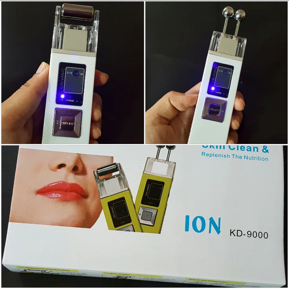 Vương Quốc Mới Microcurrent ION Galvanic Làm Trắng Da Săn Chắc Chống Lão Hóa Loại Bỏ Tàn Nhang Iontophoresis Máy Massage Mặt Chăm Sóc Da