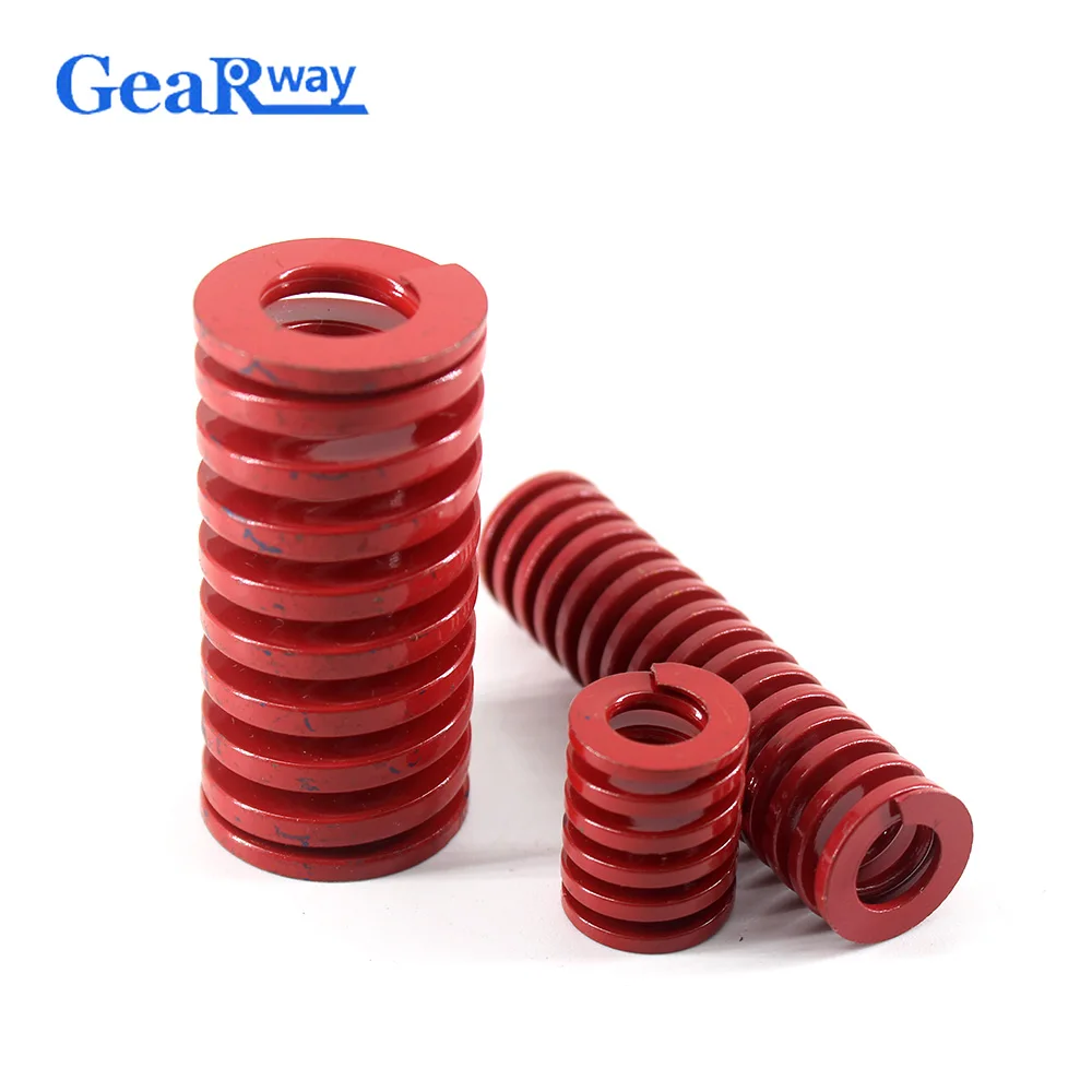 Gearway Red Die Spring Long 38% Compression Ratio Spiral Stamping Compression Die Spring TM25x60/25x65/25x70/25x95/25x100mm