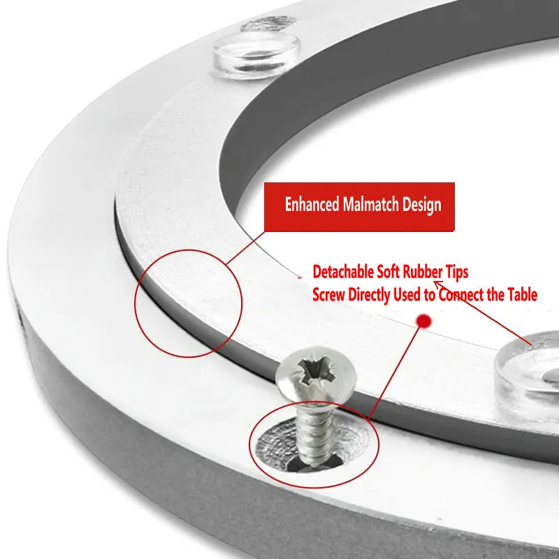 HQ MM01 Two Layers Malmatch Design HEAVY DUTY Muted Aluminium Alloy Lazy Susan Round Swivel Turntable Bearing for Dining Table