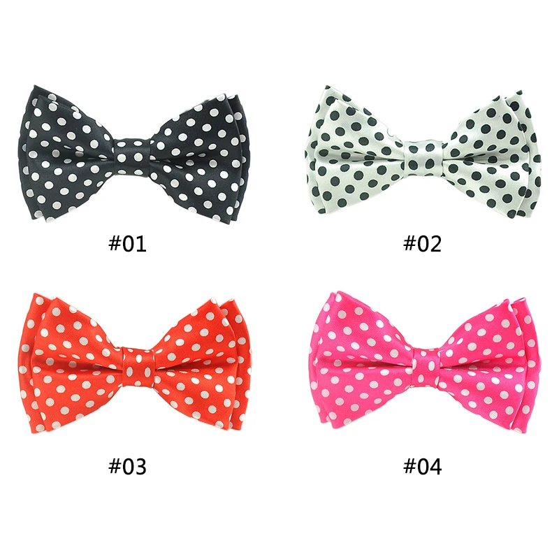 

White spots Bow tie Boy's Girl's Kids"Polka Dot"16 Colors Tuxedo Dress Cute Tie Butterfly Knot Gift 2020 New Cravat Formal Dress