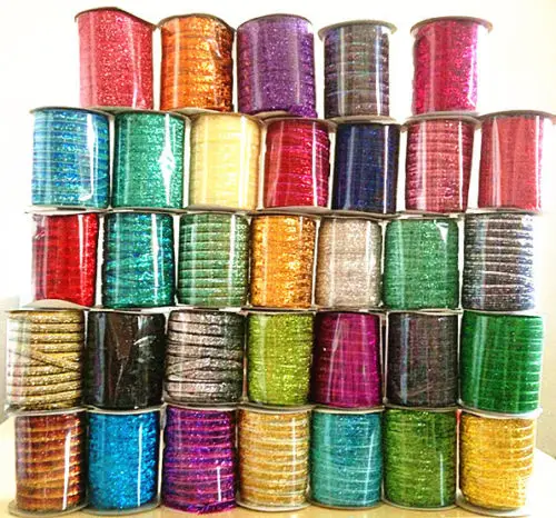 3/8inch 9-10MM 50Y/ROLLS Sparkle Glitter metallic Glitter ribbon Velvet ribbon Headband Clips Bow wedding party decoration