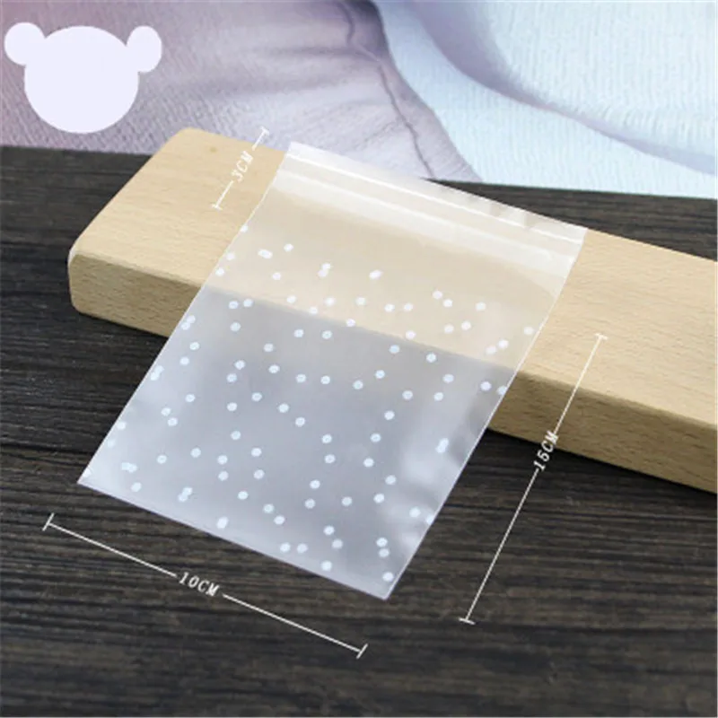 100Pcs Transparent Self Adhesive Seal Plastic Scrub point Resealable Cellophane OPP Poly Bags Gift Bags