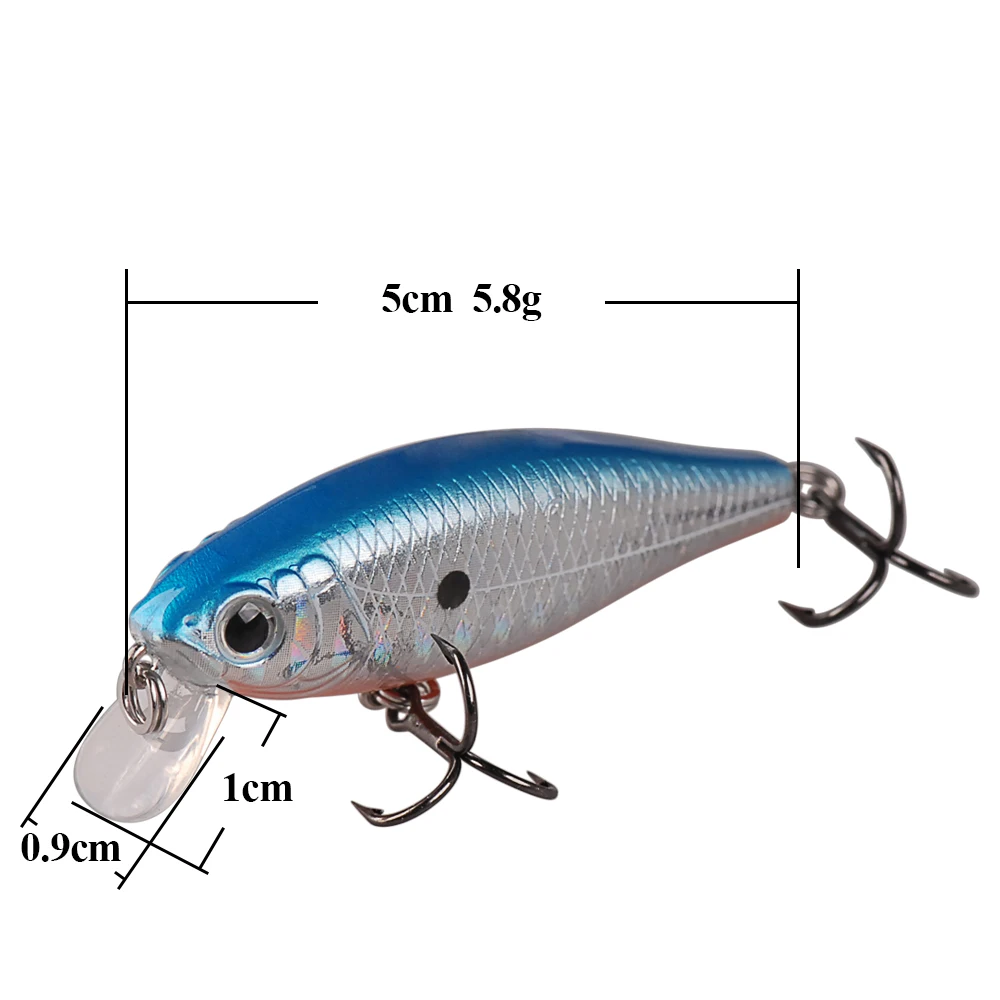 Smart Crank Lure 50mm 5.8g VMC Hook Floating 1.0m Fishing Lures Isca Artificial Hard Bait for Carp Fishing Plastic Wobblers