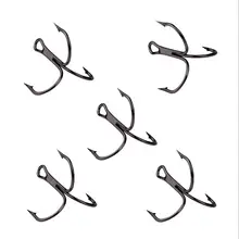 High Carbon Steel Treble Fishing Hooks 10pcs #3