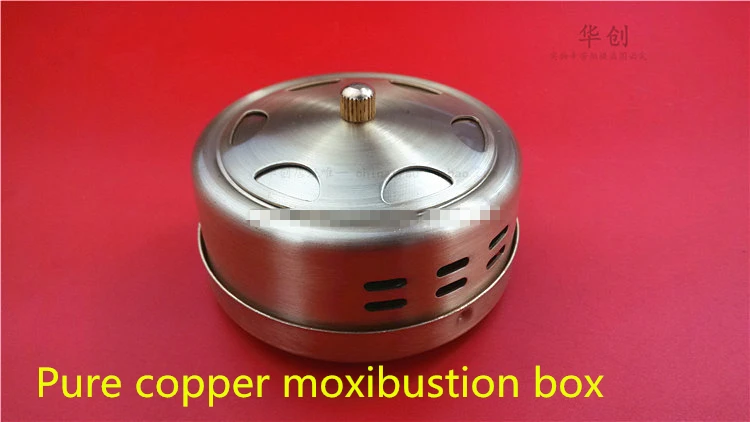 100% Pure copper moxibustion box moxa cone portable moxa roll box Moxibustion Box body Warm Device Moxa sticks belt Wear clothes