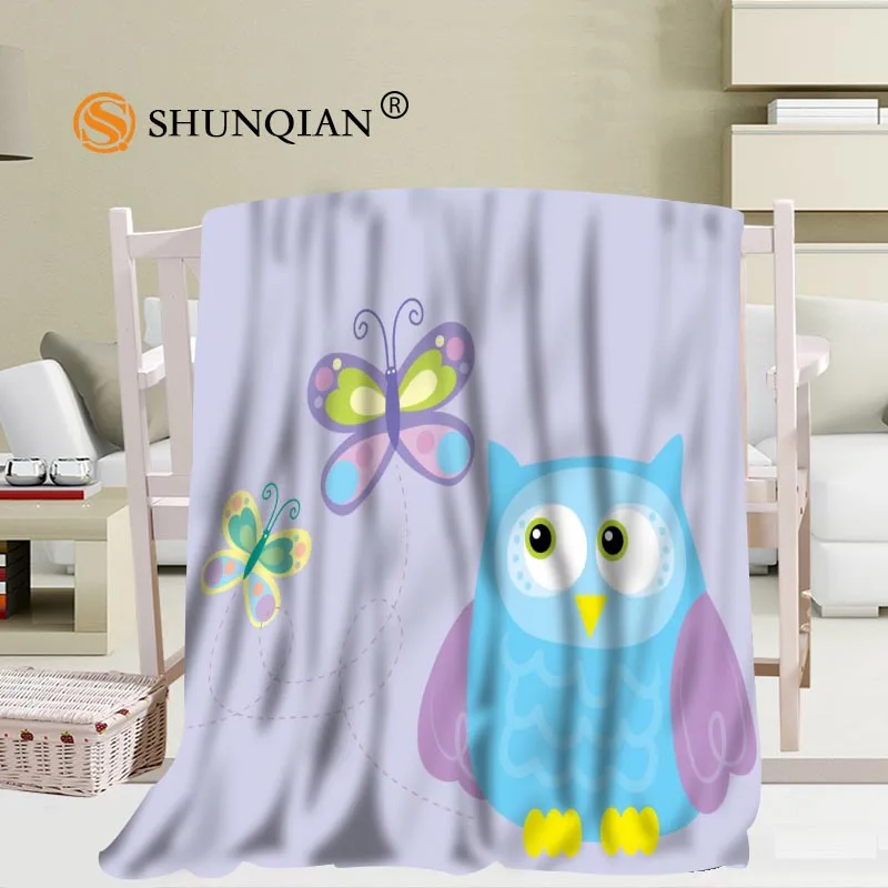 Custom big size cute owl Blankets for beds Falafel warm winter sleeping sofa blanket 56x80inch 50X60inch 40X50inch