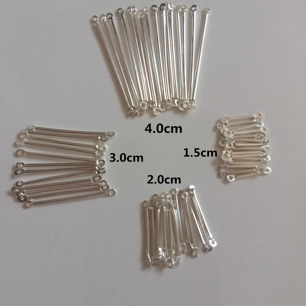 

Hot Wholesale 1000pcs Double Hole 1.5/2.0/3.0/4.0cm Connectors Clasp Hooks Hanging Rod Handmade Earrings DIY Jewelry Accessories