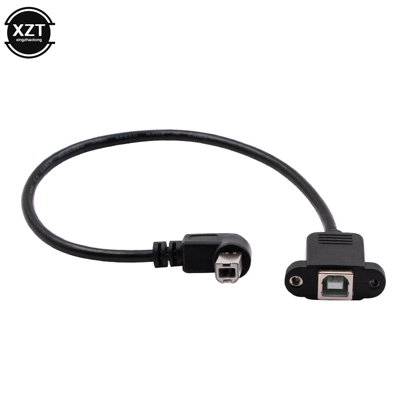 Прямоугольный провод USB 2.0 типа B «папа» к USB B «мама» для крепления на панели принтера Удлинительный кабель для синхронизации Шнур 90 градусов горячая распродажа