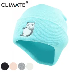 CLIMATE Panda Beanie Hat Women Girls Winter Warm Hat Lovely Cute Warm Hip Hop Knitted Hat Beanie For Adult Women Girls Teenagers