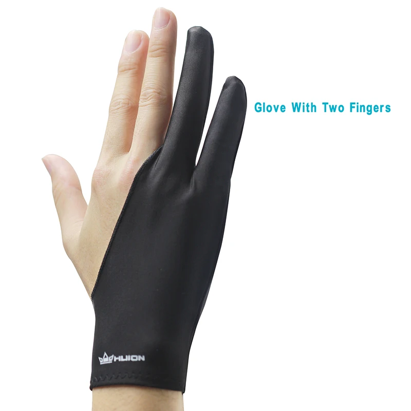 OTraki 4 Pack Drawing Gloves, 2.75 * 7.2In Artist Gloves, Digital Art Glove Free Size With Two Fingers, Tablet Drawing Glove Right Hand For Graphics Pad Painting For Right Or Left Hand