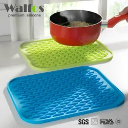 WALFOS-posavasos de silicona multifunción de grado alimenticio, antideslizante posavasos de silicona resistente al calor, posavasos, cojín, mantel individual