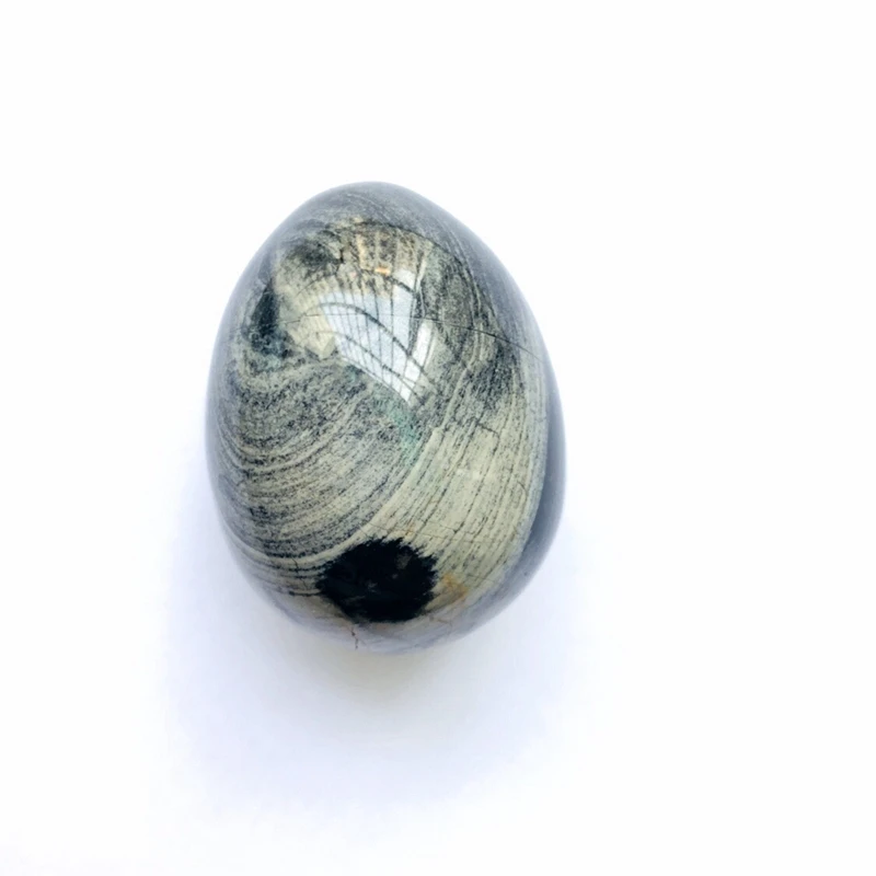 Natural Gem stone Egg ,Silvers Leaf Jasper Stone Large Worry Stone, Meditation,Healing Stone Egg,Fidget Egg,35X45MM