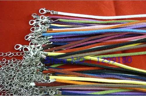 Onebeading 17-19 인치 조정 가능한 혼합 색상 블랙 목걸이 한국 벨벳 코드 문자열 약 3mm DIY 쥬얼리 만들기 20 개