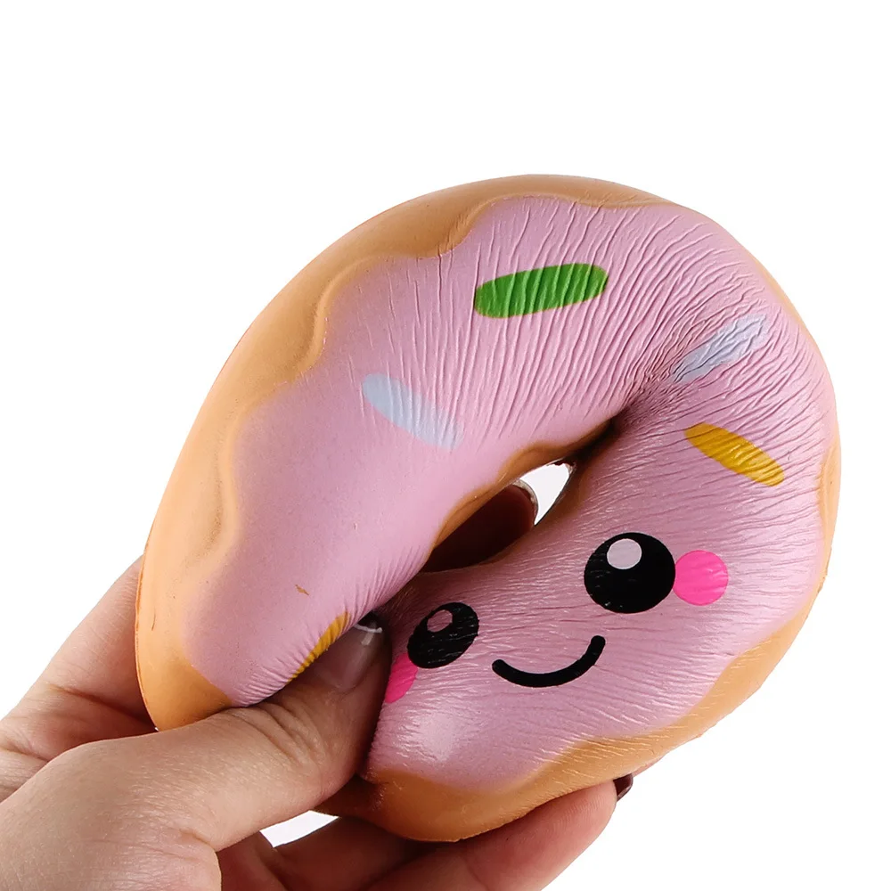 kawaii Doughnut Cream Scented Squishy donut Slow Rising Squeeze anti stress soft toy bread cute For Children\'s toys christmas