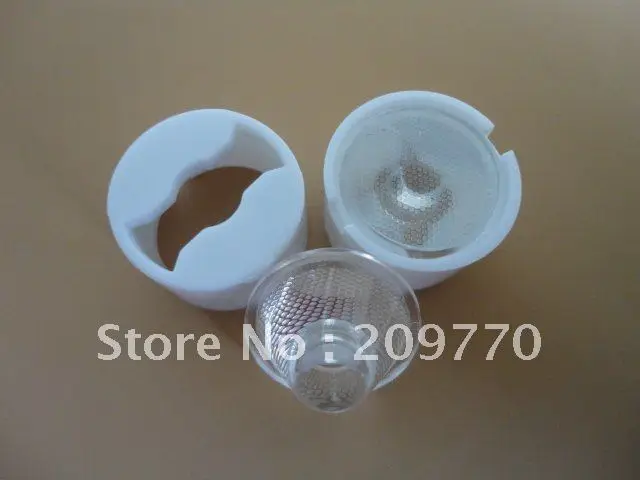 Wholesale- LED lens 20MM  Grid surface  optical lens Contain bracket 1W 3W Reflector Collimator