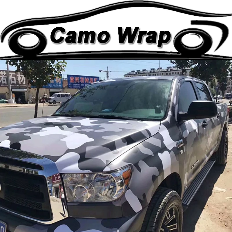 

Jumbo Black Gray White Camouflage Film Wrap Vinyl Self Adhesive Car Sticker Car Styling Motorcycle Vehicle Decal Wrapping
