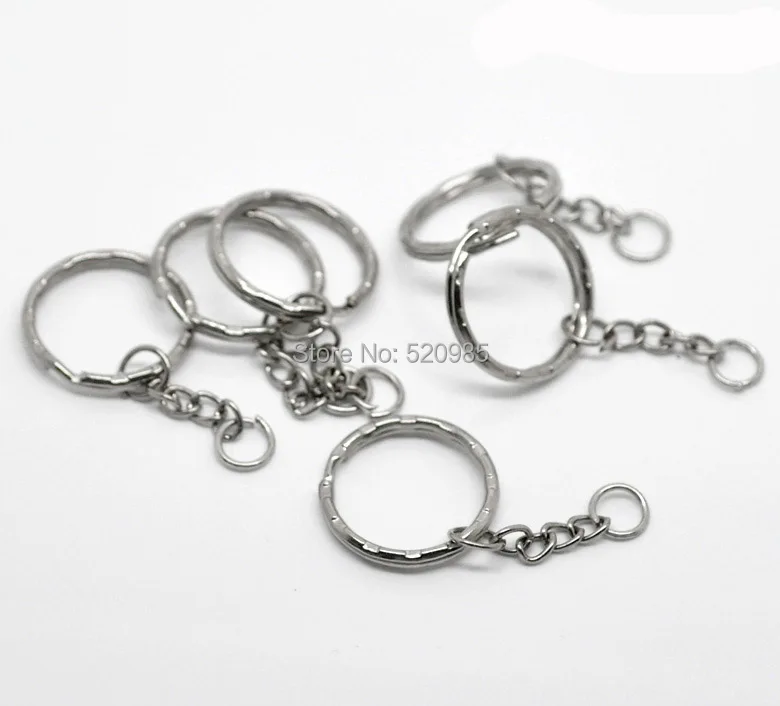 

10PCs/lot Key Chains & Key Rings Connectors 53mm(2 1/8") long (B19405) Nickel Color CN029