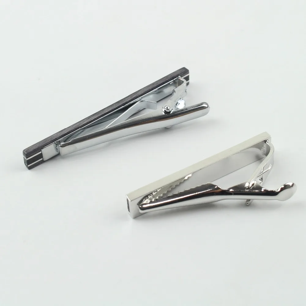 Normal Mens Wood Necktie Tie Clip Pin Skinny Glossy Clasp Copper Bar Wedding Slim Ties Clips Suits Accessories Jewelry