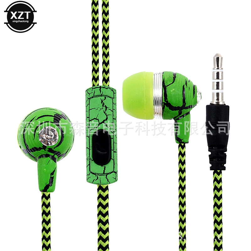 3.5 مللي متر ميناء التوصيل SF-A19 الكراك مضفر السلكية سماعة مع ميكروفون السلكية التحكم عن أندرويد آيفون