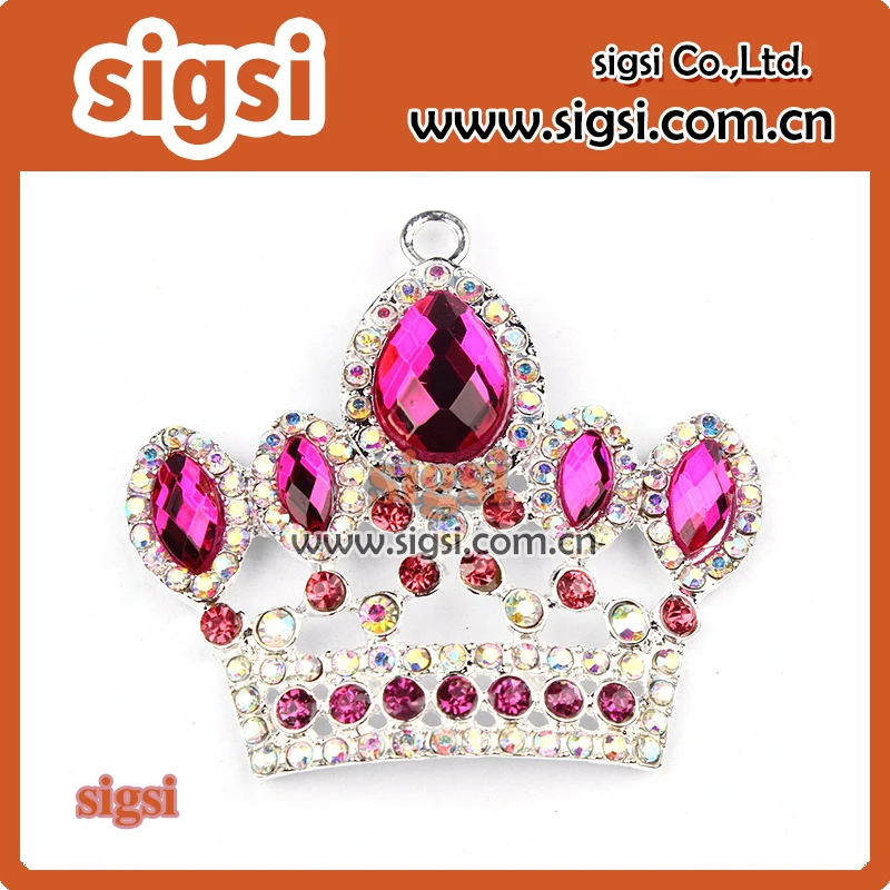 Honourable crown beautiful rhinestone pendant for gift