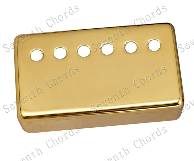 Ein Set mit 2 Stück Messing-Humbucker-Abdeckungen mit 6 Löchern und 6 Saiten für E-Gitarren-Zubehör, in drei Farben. – Detail 12