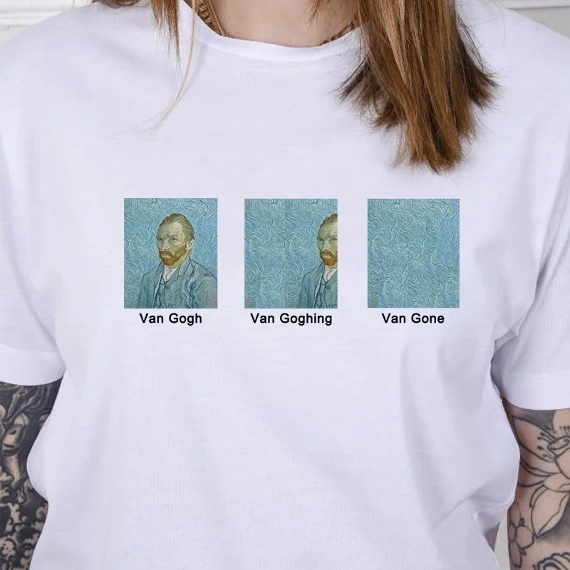 

sunfiz YF Unisex Van Gogh Van Goghing Van Gone Meme Funny T-Shirt Hipsters Cute Printed Tee