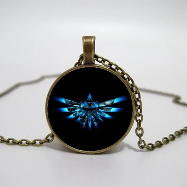 Zelda Triforce Necklace Zelda Legend Pendant Charm Coarse Pendant Necklace Personality Sweater Chain Accessories