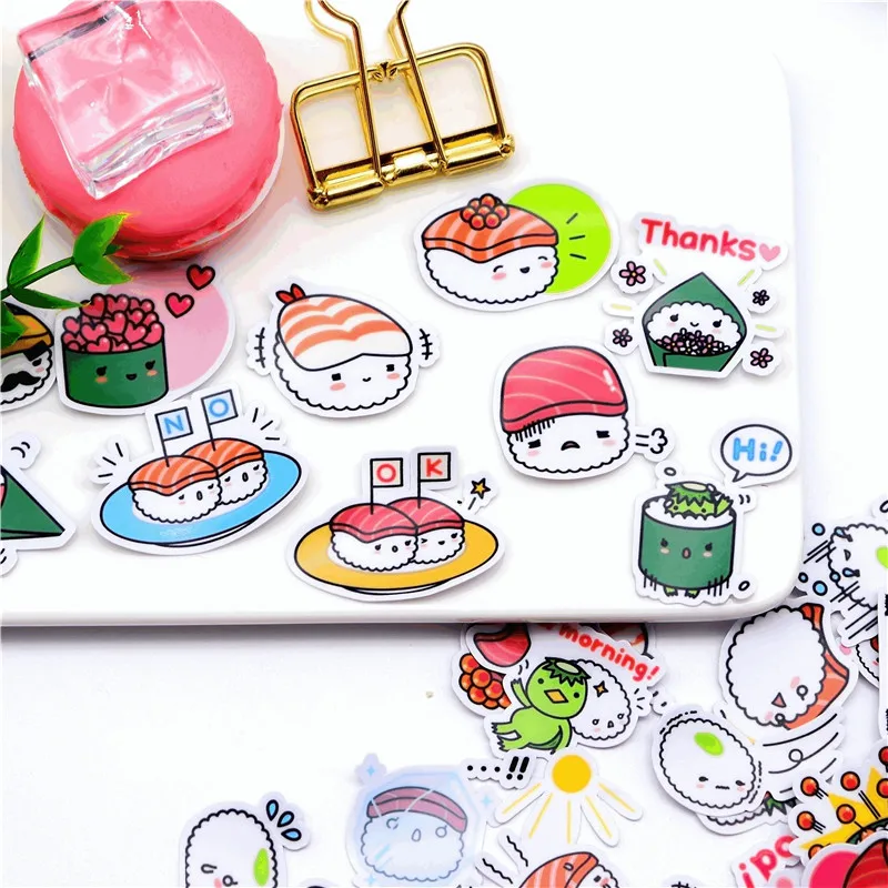 40 teile/paket Kreative kawaii selbst-maß Japanischen nette sushi aufkleber scrapbooking aufkleber/DIY handwerk fotoalben