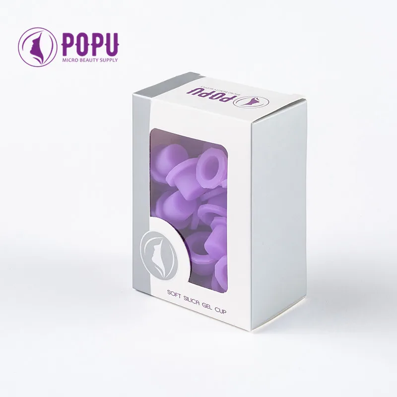 

POPU Ink Cups 60 pcs Medium-12mm Disposable Soft White/Purple Colors for Permanent Makup & Tattoo Used