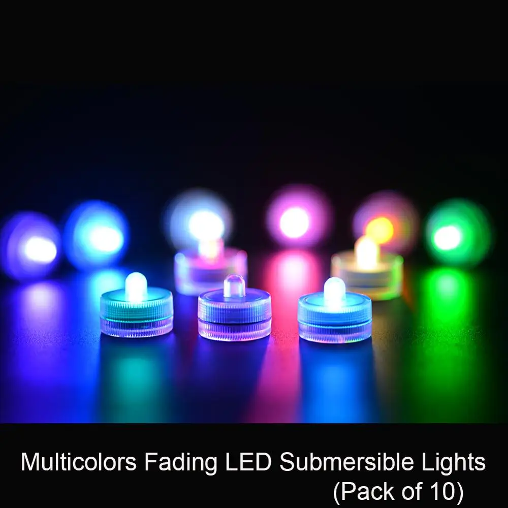 

SUPER Bright Single Submersible Waterproof Led Tea Light for Wedding Floralytes/Christmas/Valentine party -WHITE COLOR
