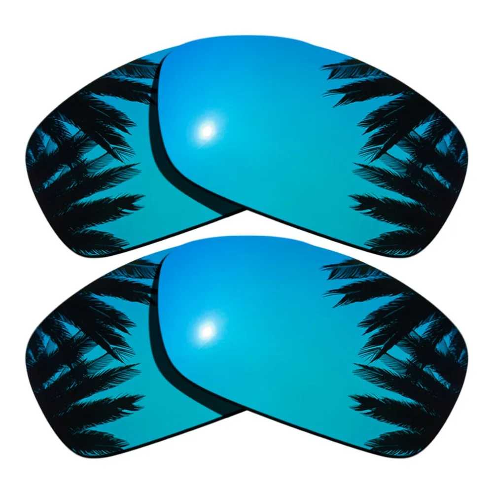 

(Ice Blue Mirrored Coating+Ice Blue Mirrored Coating) 2-Pairs Polarized Replacement Lenses for Hijinx 100% UVA & UVB Protection