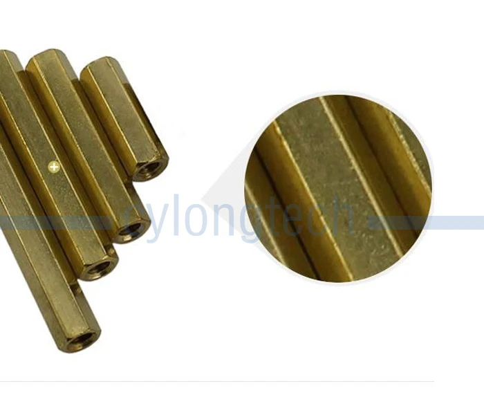 Columna de aislamiento de aleación de cobre, tornillo Hexagonal de doble paso, M3 x 10mm, para reparar nueva, alta calidad