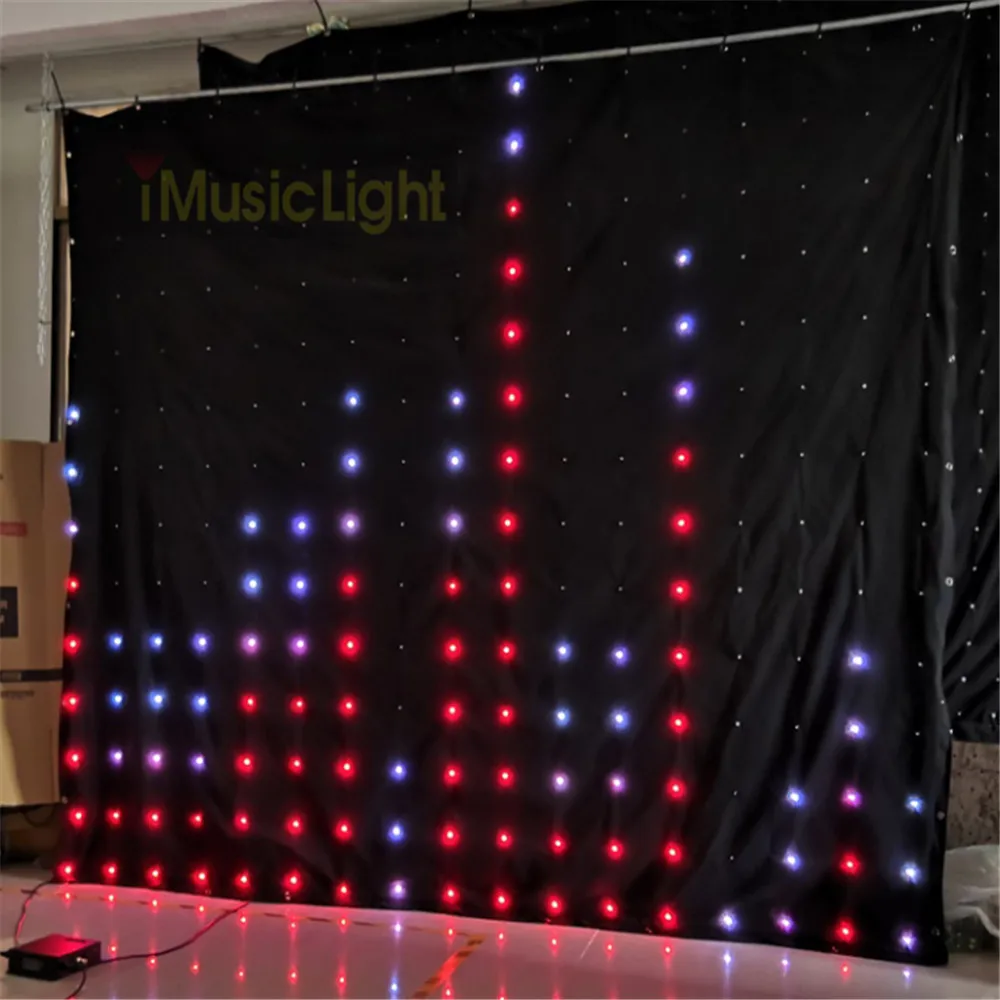 P18 3M x 6M Pano LEVOU DMX LEVOU DJ Visão Cortina De Exibição De Vídeo RGB LEVOU Cortina de Tela Macia iluminação LED MotionSetLED