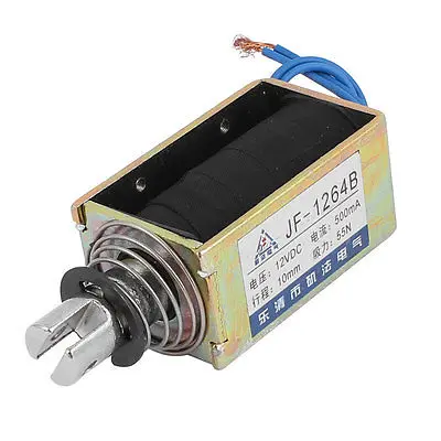 

JF-1264B DC12V/DC24V 500mA 10mm 55N Push Pull Type DC Solenoid Electromagnet Magnet