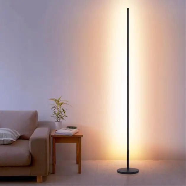 nordic minimalista lampadas de assoalho led em pe sala estar lampadas led preto branco aluminio luminaria lamparas decorar 01