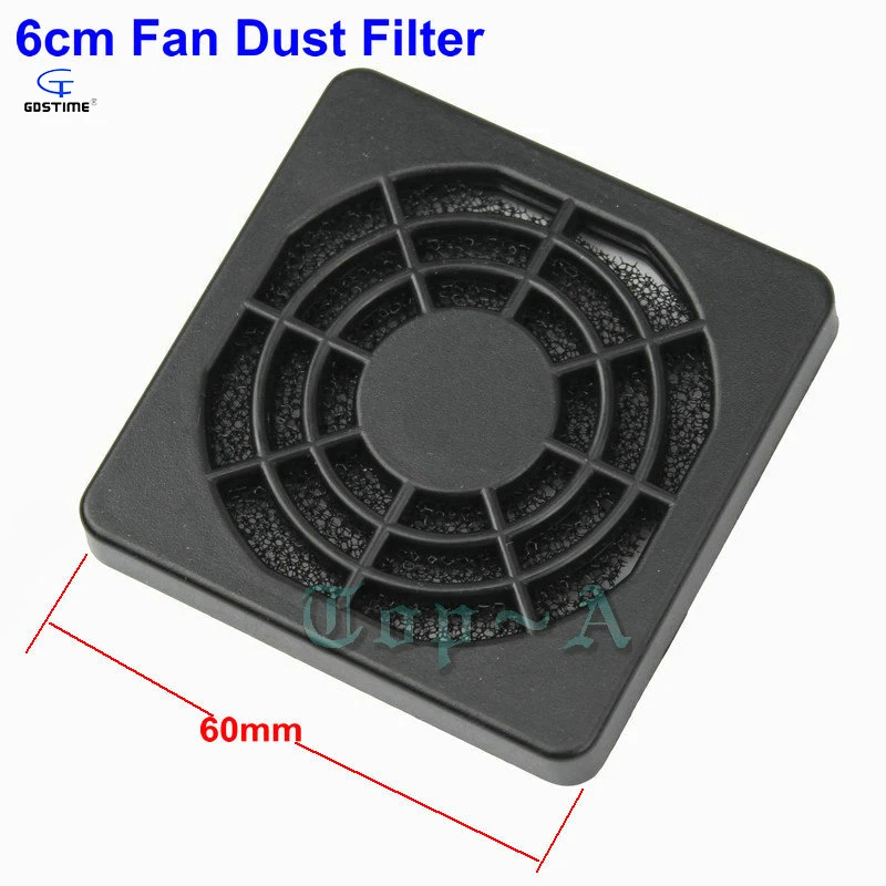 

Gdstime 2 Pcs Plastic Dustproof Filter Dust Guard 60mm PC Case Cooler Fan 60x60mm Black