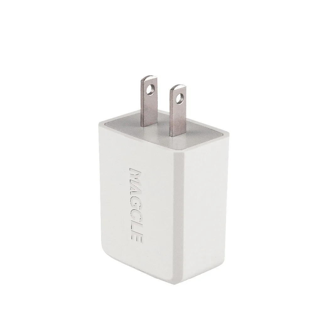 Magcle شاحن USB مزدوج 5V2.4A الجدار شاحن للهاتف المحمول المزدوج USB ميناء السفر الجدار شاحن هاتف ذكي USB مهايئ شاحن