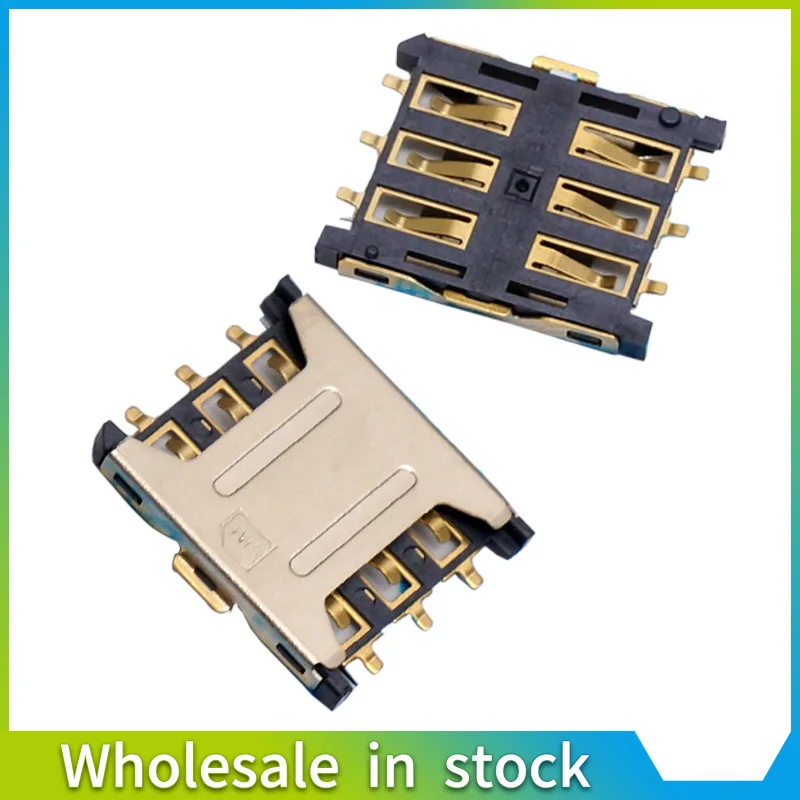 10PCS Nano-SIM card holder Plug Type 6PIN mini sim card socket nano sim card connector best quality.