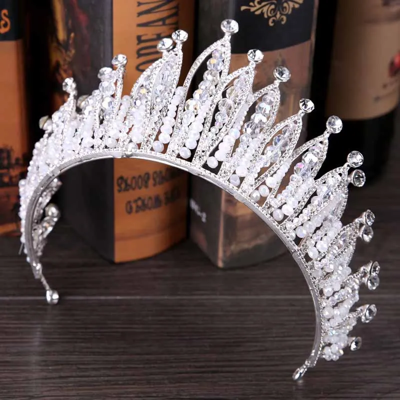 Luxus Kristall Strass Big Braut Tiaras und Krone Prinzessin Königin Festzug Kopfschmuck Schmuck Hochzeit Braut Haar Zubehör BH