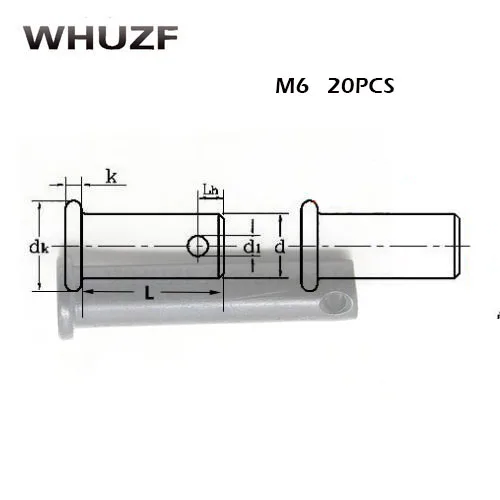 10PCS M4 M5 GB882 Kołek kołkowy ze stali węglowej Płaski kołek cylindryczny z otworami Otwór kołkowy wału Okrągłe płaskie końcówki