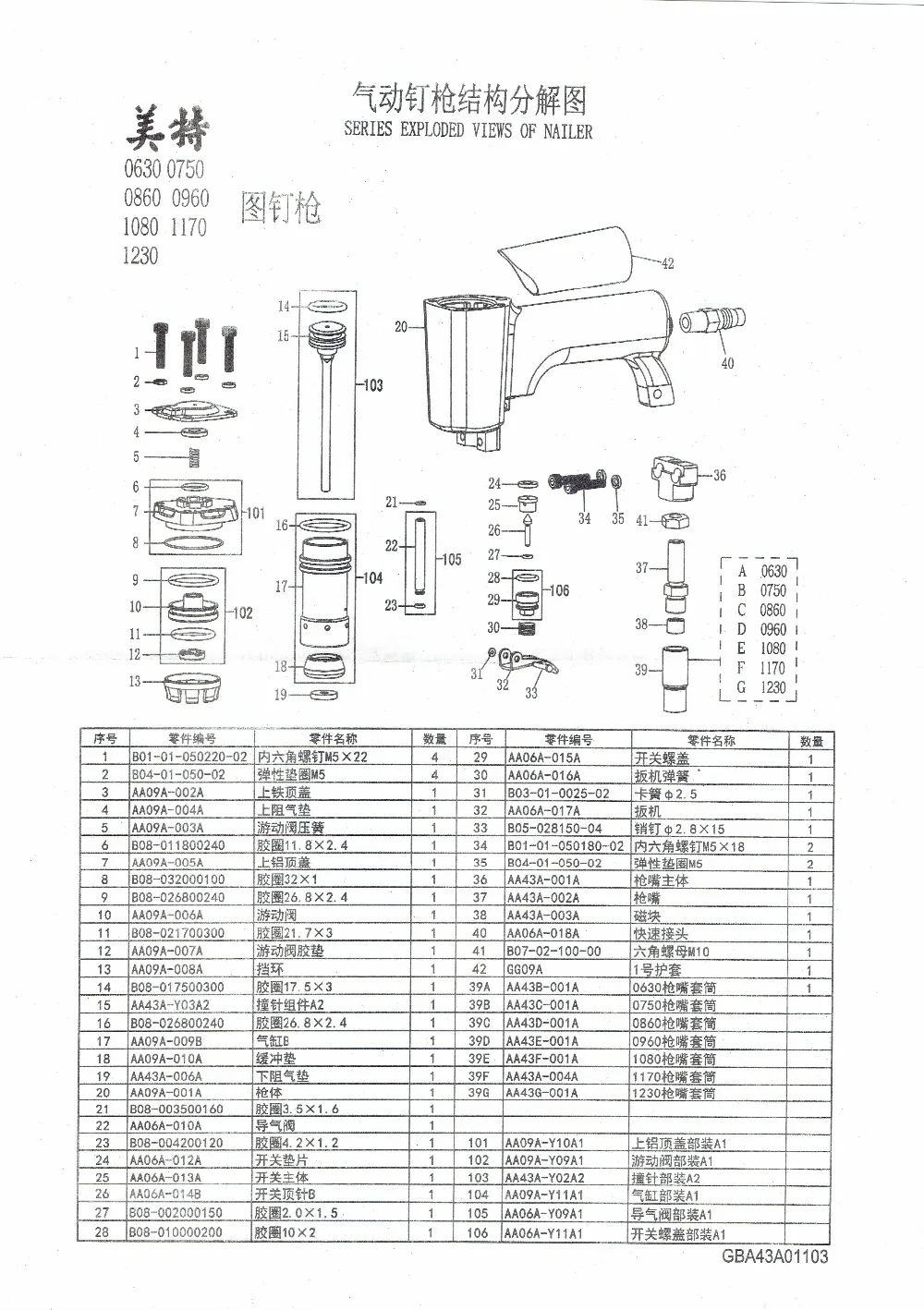 Meite 1170 Pneumatic Pins Gun With 500pcs Thumbtacks 11mm*17mm