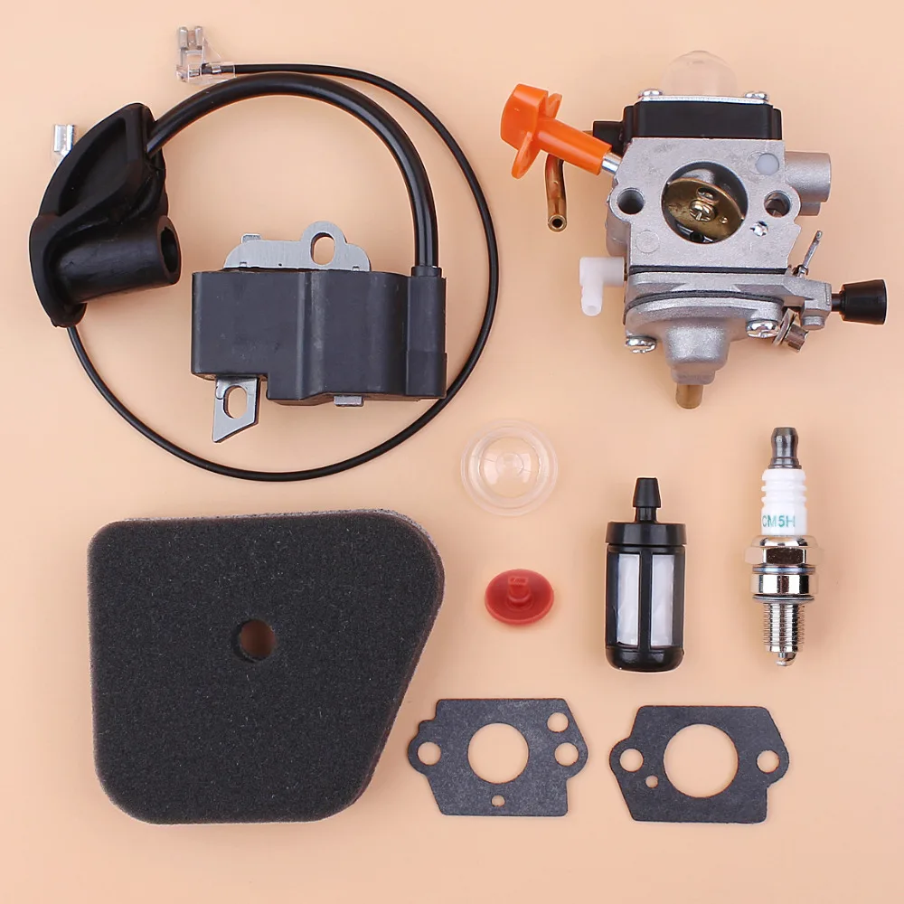 Carburetor Ignition Coil Air Filter Kit For STIHL FS87 FS90 FS100 HL100 HL95 KM90 HT100 KM100 KM130 String Trimmer Repair Spares