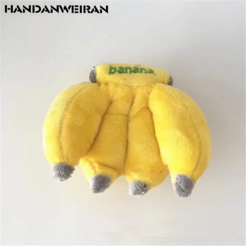 1 pçs diversão dos desenhos animados banana pelúcia brinquedos macios almofada do bebê bonito boneca de pelúcia crianças brinquedos frutas meninas presente 13cm