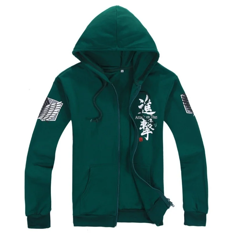 

Best Sellers Anime Attack on Titan Cosplay Costumes Hoodie Green Black Scouting Legion Hooded Sweater for Unisex