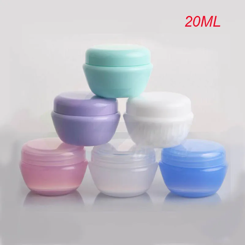 100pcs wholesale 20g cream jars, plastic 20 g cosmetic container ,wholesale 20g plastic  Cosmetic Packaging 6 colors